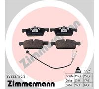 ZIMMERMANN 25222.170.2 Kit pastiglie freno, Freno a disco per PEUGEOT