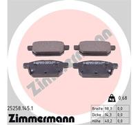ZIMMERMANN 25258.145.1 Kit pastiglie freno, Freno a disco per SUZUKI