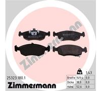 ZIMMERMANN 25323.180.1 Kit pastiglie freno, Freno a disco per FIAT,LANCIA