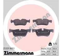 ZIMMERMANN 25331.160.1 Kit pastiglie freno, Freno a disco per BMW,BMW (BRILLIANC