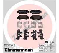 ZIMMERMANN 25337.160.2 Kit pastiglie freno, Freno a disco per HYUNDAI,HYUNDAI (B
