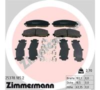 ZIMMERMANN 25378.185.2 Kit pastiglie freno, Freno a disco per CHRYSLER,DODGE,FIA