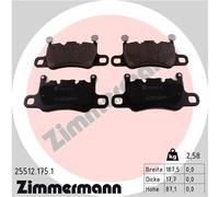 ZIMMERMANN 25512.175.1 Kit pastiglie freno, Freno a disco per AUDI,BENTLEY,PORSC