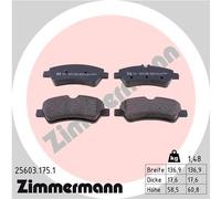 ZIMMERMANN 25603.175.1 Kit pastiglie freno, Freno a disco per FORD
