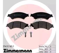ZIMMERMANN 25632.165.1 Kit pastiglie freni