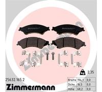 Pastiglie freno 25632.165.2 ZIMMERMANN per FORD MAZDA FORD USA