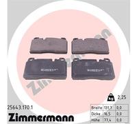 ZIMMERMANN 25643.170.1 Kit pastiglie freno, Freno a disco per AUDI,PORSCHE