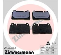 ZIMMERMANN 25643.970.1 Kit pastiglie freno, Freno a disco per AUDI,PORSCHE