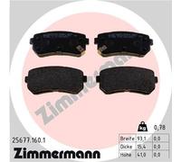 ZIMMERMANN 25677.160.1 Kit pastiglie freno, Freno a disco per HYUNDAI,KIA