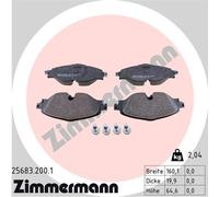 ZIMMERMANN 25683.200.1 Kit pastiglie freno, Freno a disco per AUDI,SEAT,SKODA,VW