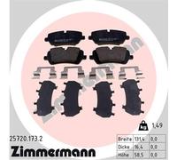ZIMMERMANN 25720.173.2 Kit pastiglie freno, Freno a disco per LAND ROVER
