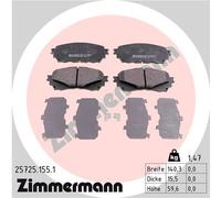 ZIMMERMANN 25725.155.1 Kit pastiglie freno, Freno a disco per MAZDA