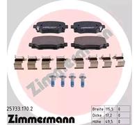 ZIMMERMANN 25733.170.2 Kit pastiglie freni
