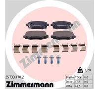 ZIMMERMANN 25733.170.2 Kit pastiglie freno, Freno a disco per ALFA ROMEO,FIAT,JE