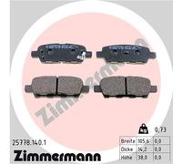 ZIMMERMANN 25778.140.1 Kit pastiglie freno, Freno a disco per INFINITI,INFINITI