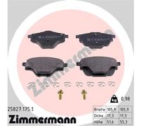 ZIMMERMANN 25827.175.1 Kit pastiglie freno, Freno a disco per CITROËN,DS,OPEL,PE