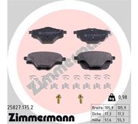 ZIMMERMANN 25827.175.2 Kit pastiglie freno, Freno a disco per CITROËN,DS,OPEL,PE