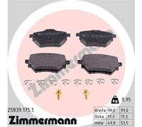 ZIMMERMANN 25839.175.1 Kit pastiglie freno, Freno a disco per BAIC-ORV,BYD,CITRO