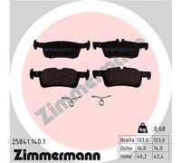 ZIMMERMANN 25841.140.1 Kit pastiglie freno, Freno a disco per FORD