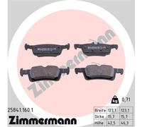 ZIMMERMANN 25841.160.1 Kit pastiglie freno, Freno a disco per PEUGEOT,PEUGEOT (D