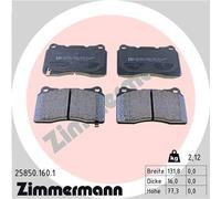 ZIMMERMANN 25850.160.1 Kit pastiglie freno, Freno a disco per HONDA,MITSUBISHI,R
