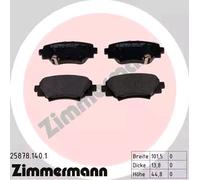 ZIMMERMANN 25878.140.1 Kit pastiglie freni per MAZDA 3 Schrägheck (BM, BN)