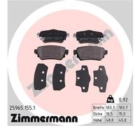 ZIMMERMANN 25965.155.1 Kit pastiglie freno, Freno a disco per NISSAN,RENAULT,REN