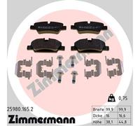 ZIMMERMANN 25980.165.2 Kit pastiglie freno, Freno a disco per MINI
