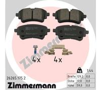 ZIMMERMANN 26265.175.2 Kit pastiglie freno, Freno a disco per AUDI,AUDI (FAW)