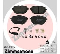 ZIMMERMANN 26268.180.2 Kit pastiglie freno, Freno a disco per VW