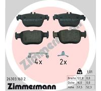 ZIMMERMANN 26303.160.2 Kit pastiglie freno, Freno a disco per AUDI,CUPRA,SEAT,SK