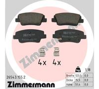 ZIMMERMANN 26543.155.2 Kit pastiglie freno, Freno a disco per GENESIS,HYUNDAI,KI