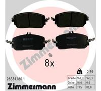 ZIMMERMANN 26581.180.1 Kit pastiglie freno, Freno a disco per MERCEDES-BENZ,MERC