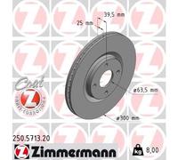 ZIMMERMANN 2X DISCHI FRENANTI Ø 300 Ventilati Per Ford Ecosport