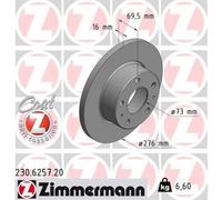 ZIMMERMANN 2x Dischi-Freno Ø276 MM Pieno Rivestito per Iveco Daily