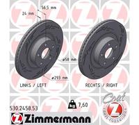 ZIMMERMANN 2x Dischi Freno Anteriore Ventilato Rivestito per Subaru Forester XV
