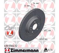 ZIMMERMANN 2x Dischi-Freno Ventilato Rivestito per Mercedes Gle C167