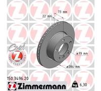 2 x ZIMMERMANN 150.3496.20 Disco freno per BMW