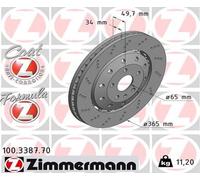 ZIMMERMANN 100.3387.70 Disco freno per AUDI