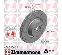 ZIMMERMANN 2X Disco Freno Anteriore Ø330 Mm Per Mercedes-Benz S-Klasse W220 C215