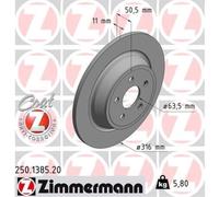 ZIMMERMANN 2X Disco Freno Posteriore Ø316 Mm Voll Per Ford S-Max CJ 2.0 EcoBlue