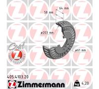 ZIMMERMANN 405.4103.20 Tamburo freno