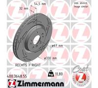 ZIMMERMANN 400.3648.55 Disco freno per MERCEDES-BENZ