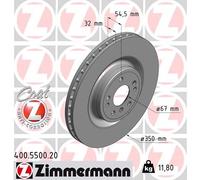 ZIMMERMANN 400.5500.20 Disco freno per MERCEDES-BENZ
