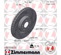 ZIMMERMANN 400.5500.55 Disco freno per MERCEDES-BENZ