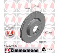 ZIMMERMANN 450.5202.20 Disco freno per LAND ROVER