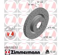 ZIMMERMANN 450.5202.52 Disco freno per LAND ROVER