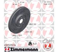 ZIMMERMANN 450.5225.54 Disco freno per JAGUAR,JAGUAR (CHERY),LAND ROVER