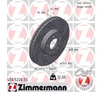 ZIMMERMANN 450.5226.55 Disco freno per LAND ROVER