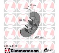 ZIMMERMANN 470.5405.00 Disco freno per RENAULT